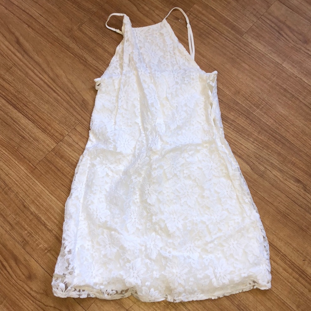 New white stripes dress